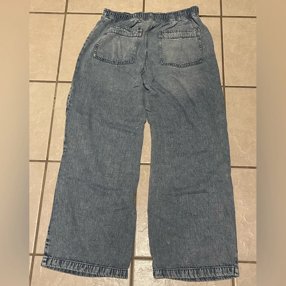 Y2K Rewash Casual Relax Medium Blue Stonewash Denim Pants Size 7/28 - Picture 4 of 9